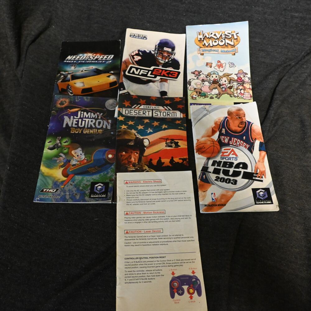 Lot of 7 GameCube Manuals